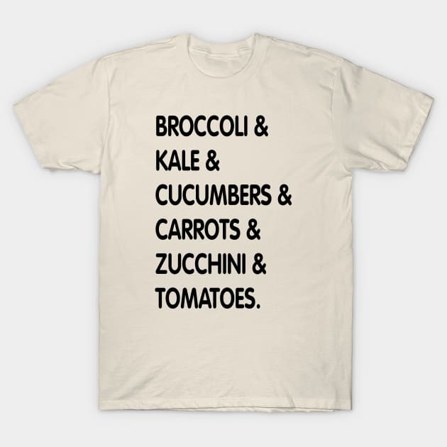 Veggie List T-Shirt by Madelyn_Frere